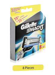 Gillette Mach3 Razor Blade for Men, 8 Pieces