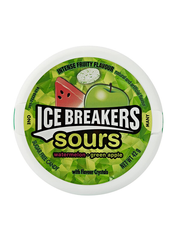 

Icebreaker Sugar Free Watermelon & Green Apple Sours Candy, 42g