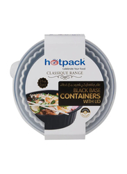 Hotpack Black Round Container, 24 Oz, 5 Pieces