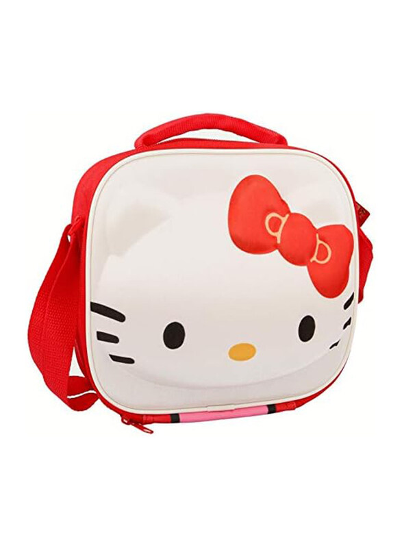 

Store Hello Kitty 3D Insulated Bag with Strap for Girls, Red/White