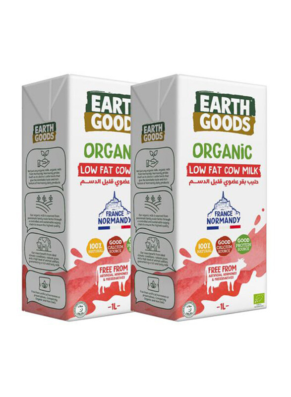 

Earth Goods Organic Milk Semi Skimmed - 2 x 1 Ltr