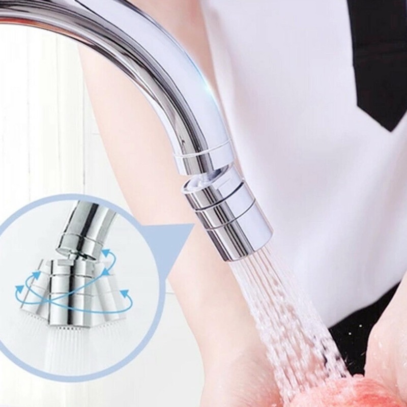 Verkk 1 Jet Sprayer 360 Degree Rotating Water Saving Kitchen Sink Faucet Aerator, Silver