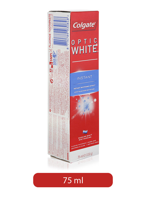 Colgate Optic White Instant Whitening Toothpaste, 75ml