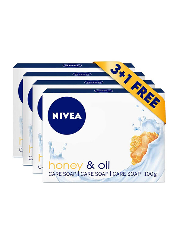 

Nivea Honey & Oil Soap Bar, 4 x 100gm