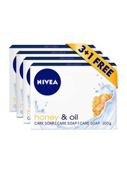 Nivea Honey & Oil Soap Bar, 4 x 100gm