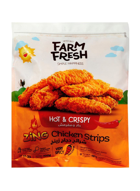 

Farm Fresh Hot & Crispy Chicken Strips, 700g