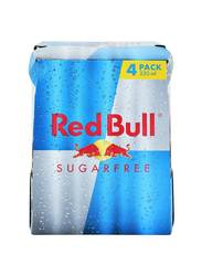 Red Bull Suger Free Energy Drink - 4 x 250ml