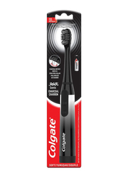Colgate 360 Sonic Battery Toothbrush Charcoal Infused Soft Power Toothbrush 1 Pack