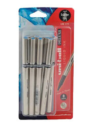 Uni-ball Fine Deluxe Roller Ball Pens Set, Blue, 8 Pieces