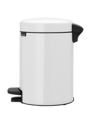 Brabantia 3L Newicon Pedal Bin, 26.4 x 16.8 x 23.5 cm, White