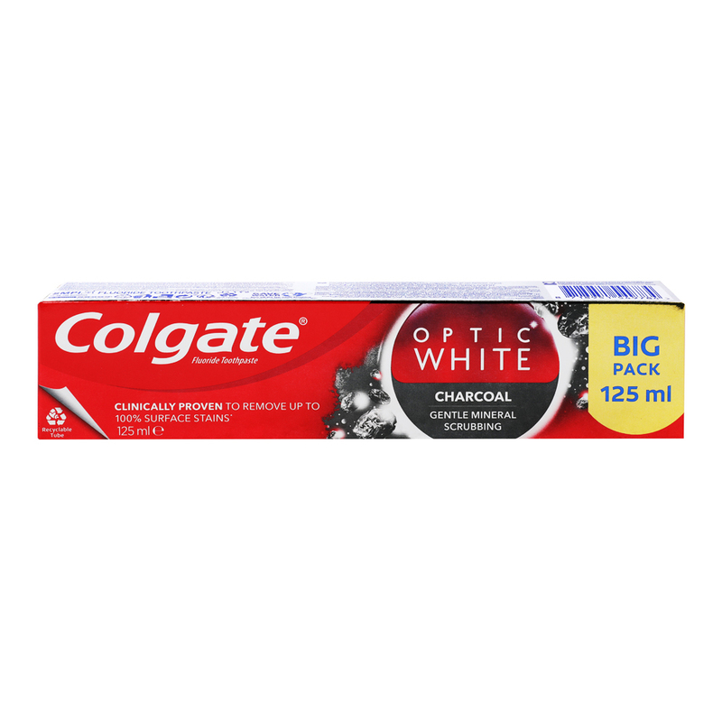 Colgate Optic White Fluoride Charcoal Toothpaste, 125ml