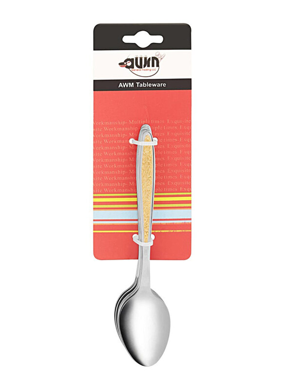 

Awm 6-Piece Stainless Steel Tea Spoon Set, Gf-6013-6, Siler/Gold