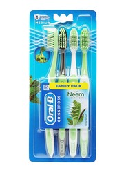 Oral B Bad CrissCross with Neem Extract Medium Toothbrush Pack, 4 Pieces