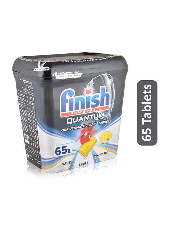 

Finish Quantum Ultimate Lemon Dishwasher, 65 Tablets