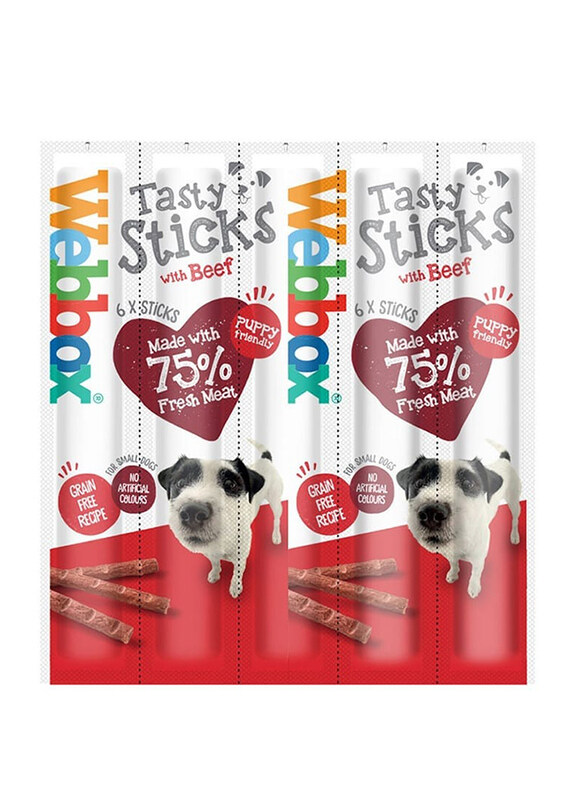 

Pets Choice Webbox Tasty Sticks Beef Dog Treat, 6 Pieces, 30g