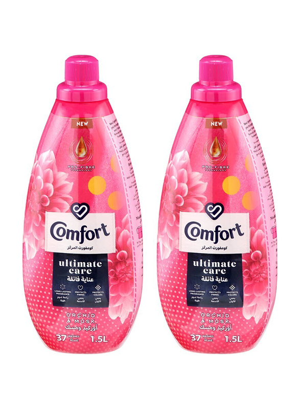 Comfort By Orchid &Musk Fabric Softener, 2 x 1.5 Liter