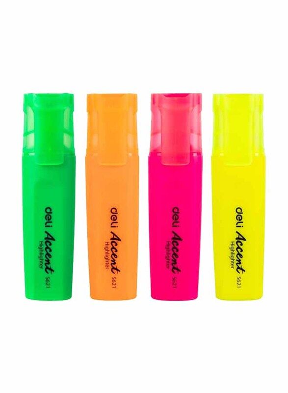 

Deli Accent Highlighter, S621, 4 Pieces, Multicolour