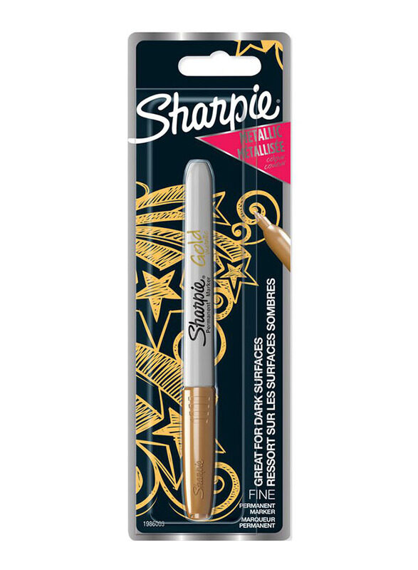 

Sharpie Metallic Fine Point Permanent Marker, 1 Piece, Gold