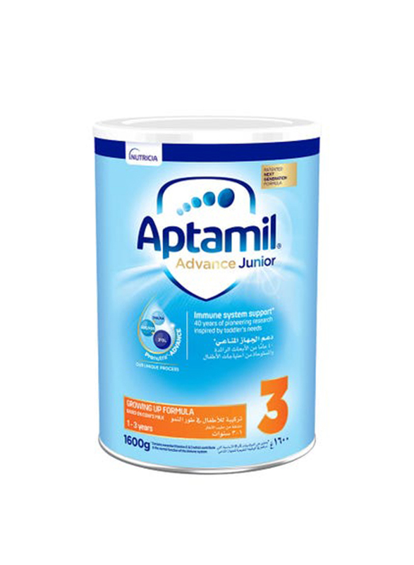 Aptamil Advance Junior 3 Next Generation Growing Up Formula Milk - 1600 g