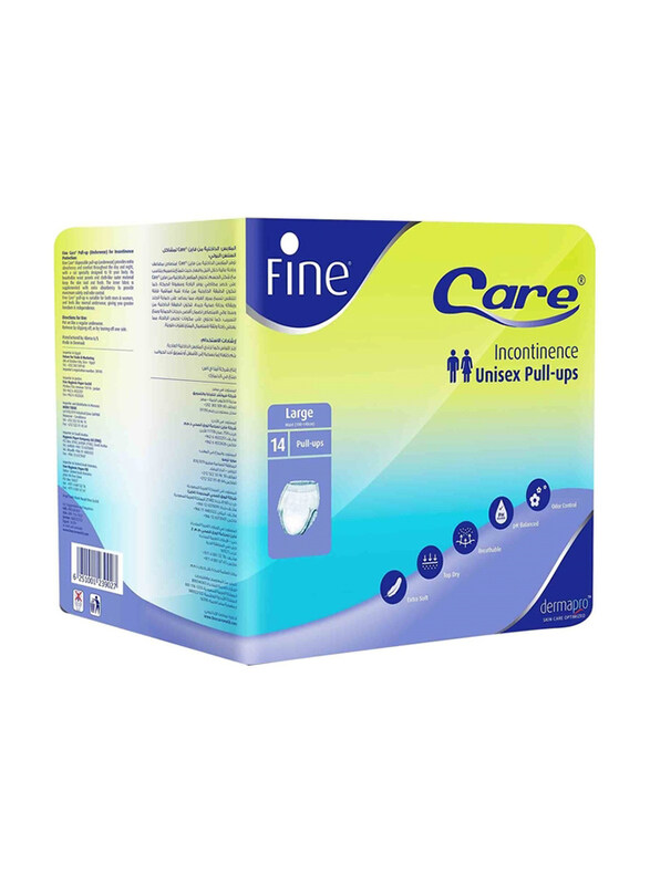

Fine Care Incontinence Unisex Pull-Ups, Large, Waist 100-140 cm, 14 Count