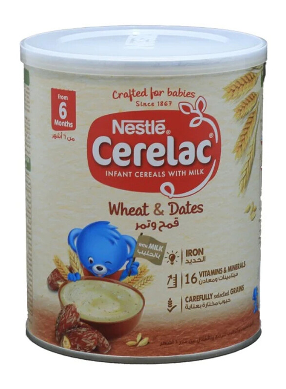 

Nestle Cerelac Infant Cereals with Milk Wheat and Date Pieces, 400g