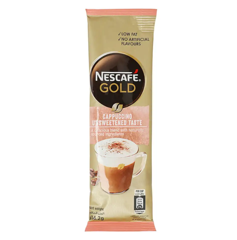 Nescafe Gold Cappuccino Unsweetened Instant Coffee, 14.2g