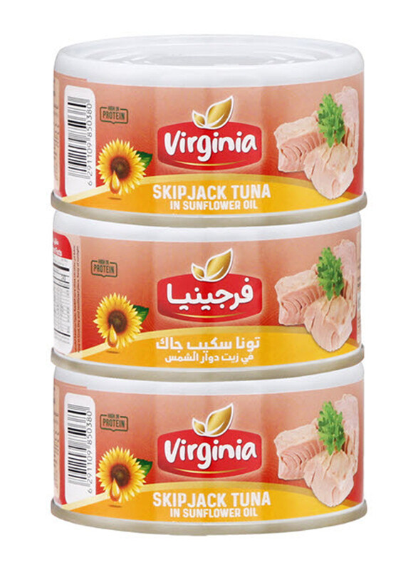 

Virginia Skipjack Tuna in Sunflower Oil, 3 x 170g
