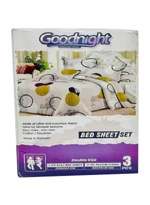 Goodnight Double Bedsheet with 2 Pillow Case