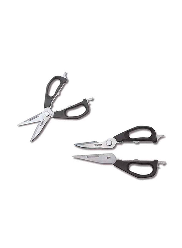 Pedrini Multi Function Scissors, Silver/Black