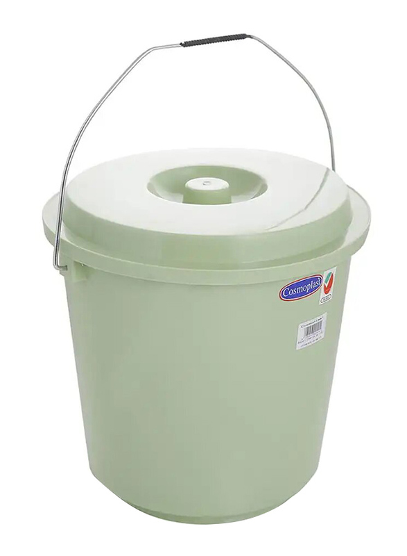 Cosmoplast Bucket with Lid, Green