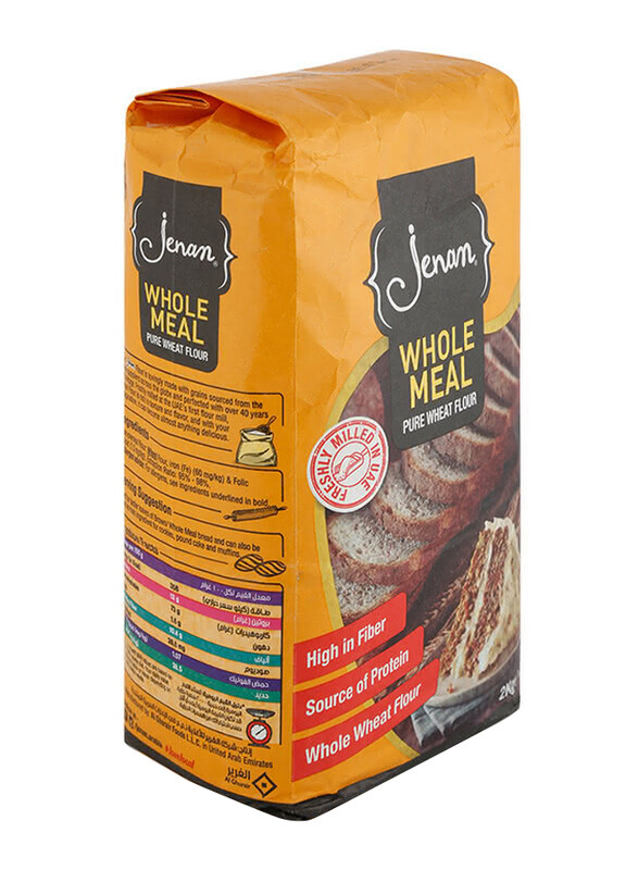 

Jenan Whole Meal Pure Wheat Flour, 1 Piece x 2 Kg