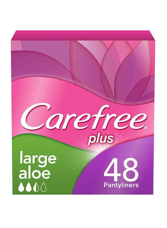 Carefree Plus Aloe Panty Liners, Large, 48 Pieces