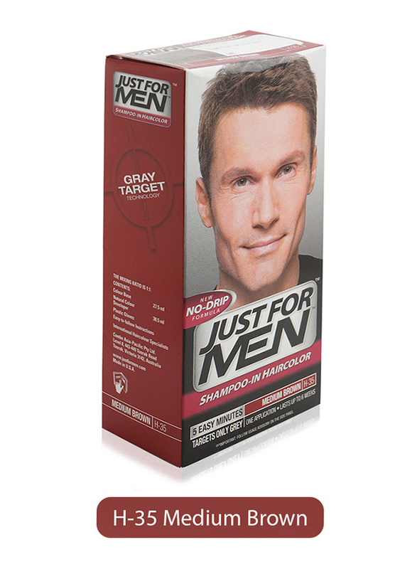 Just For Men Shampoo In Haircolor, H-35 Medium Brown, 65ml