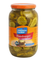 American Garden Pickled Cucumbers Hamburger Slices Dill Flavored, 907g