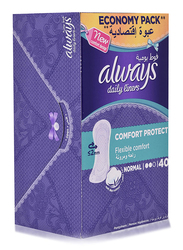 Always Comfort Protect Daily Liners, Normal, 40 Pieces