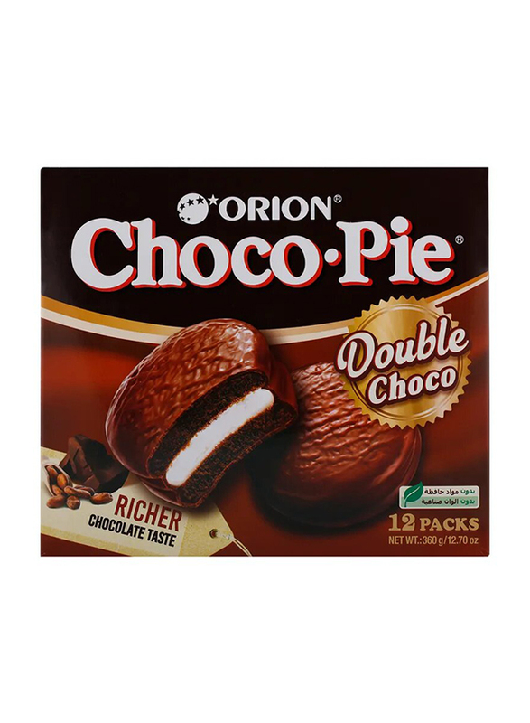 Orion Choco Pie Double Chocolate Biscuits, 12 Piece