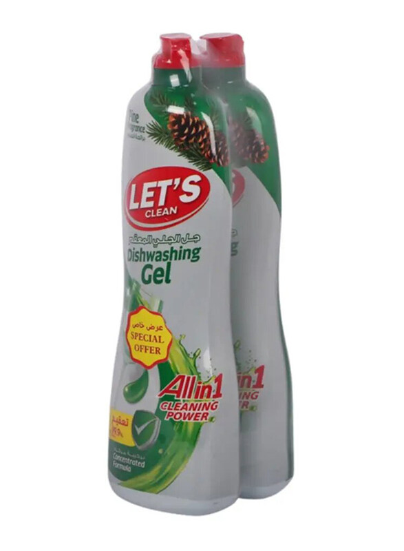 

Let's Clean Dish Gel Pine, 2 x 900ml