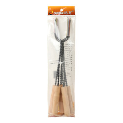 Guangzhou 38cm Yueyou Barbecue Fork Set, 6 Pieces, Black