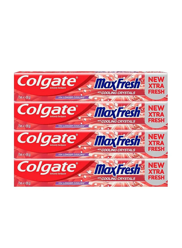 Colgate Max Fresh Spicy Gel Toothpaste, 4 x 75ml