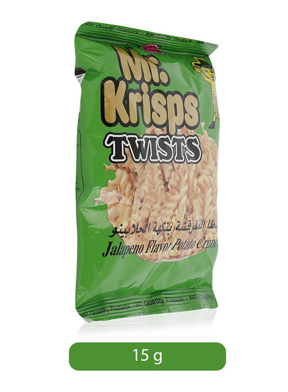 Mr.Krisps Jalapeno Flavor Potato Twists, 15g