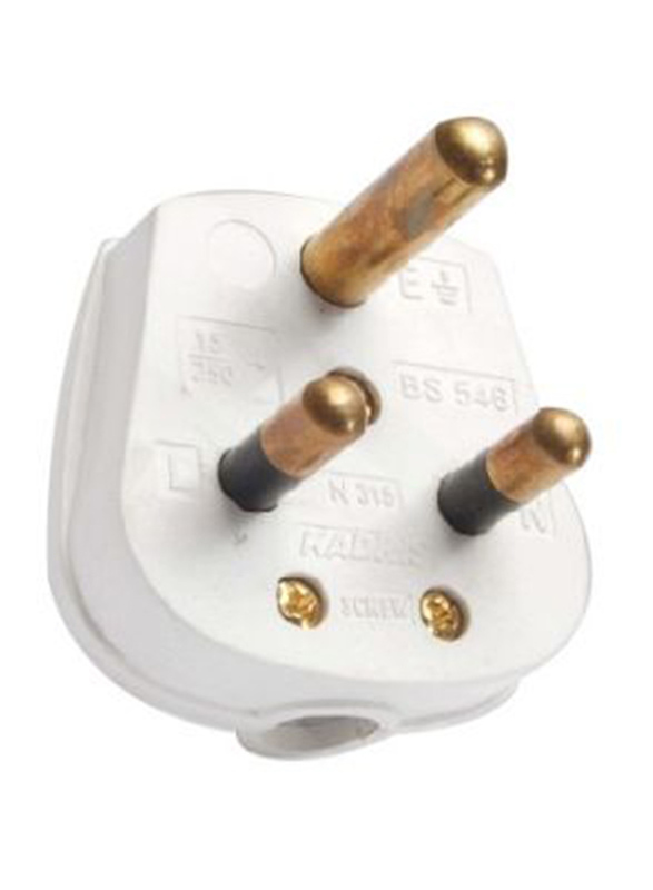 Kadris 15-Amp Top Plug, White