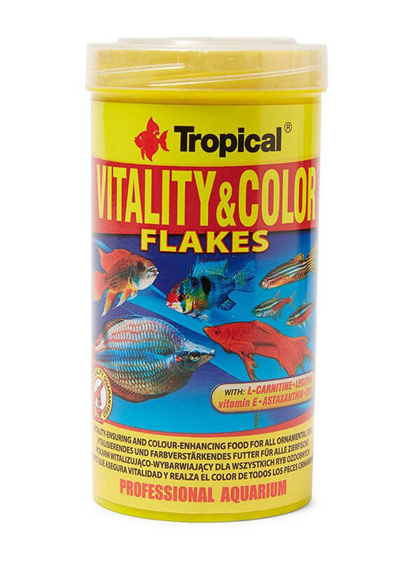 Tropical Vitaly & Colour Flakes Fish Food, 250ml