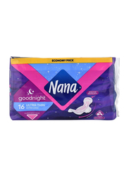 Nana Ultra Night Wings Sanitary Pads, 16 Piece