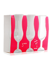 Lav 3-Pieces Fiesta Cocktail Glass Set, Clear