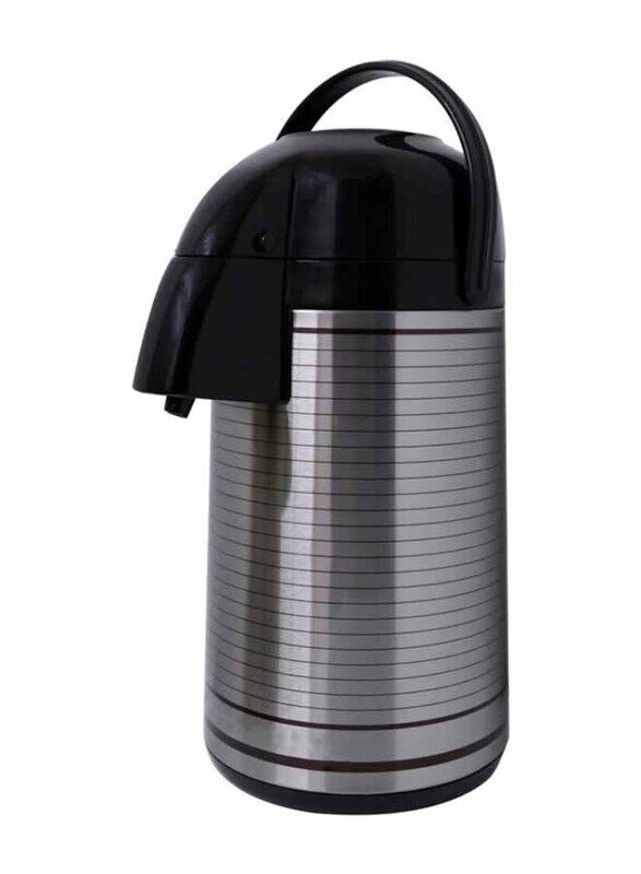 

Homeway 3 Ltr Air Pot Vacuum Flask, HW1196, Silver/Black