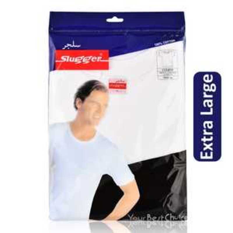 Slugger Round Neck Undershirt for Men's - White - Extra Large