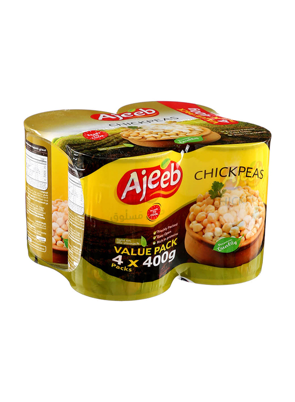 Ajeeb Chick Peas Std, 4 x 400g