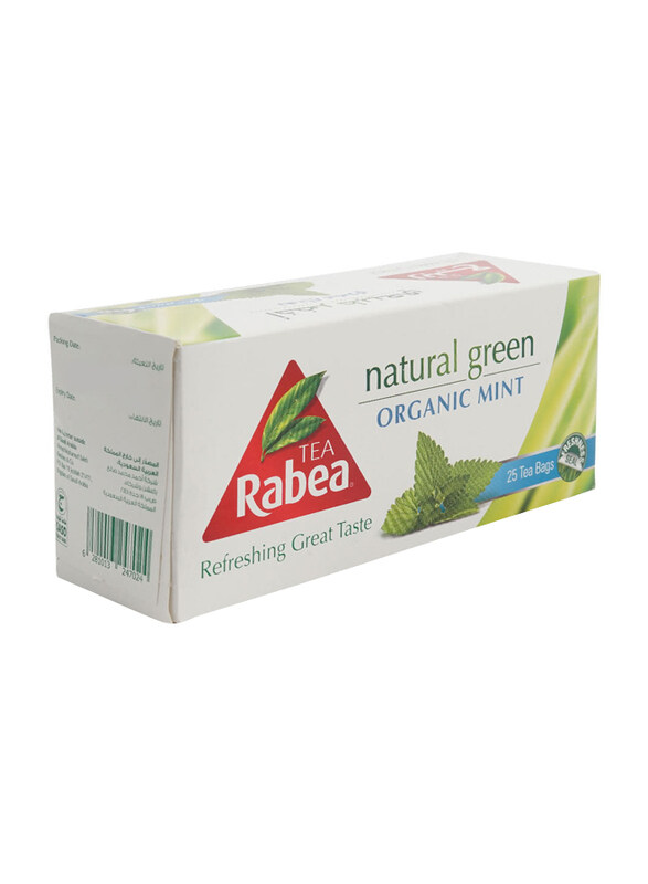

Rabea Organic Mint Green Tea Bags - 25 Pieces