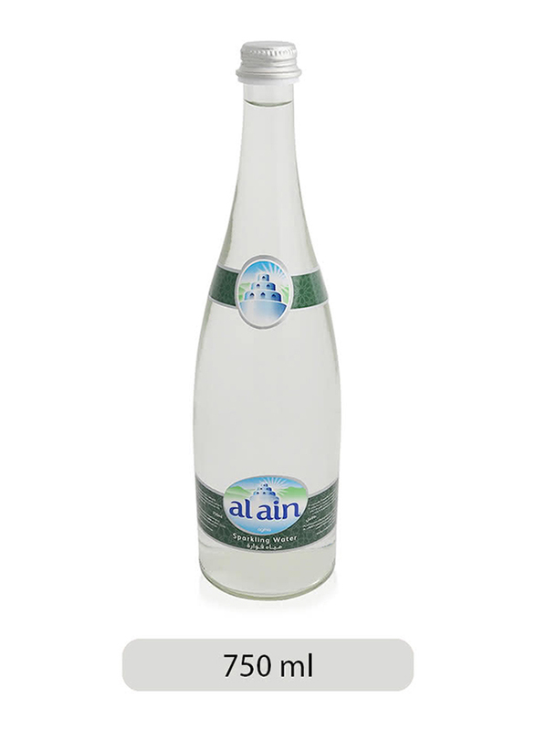 Al Ain Sparkling Water Glass Bottle, 750ml