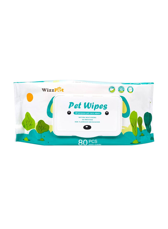 

Wizzpet Wipes Set, 200 x 150mm, 80 Pieces, White